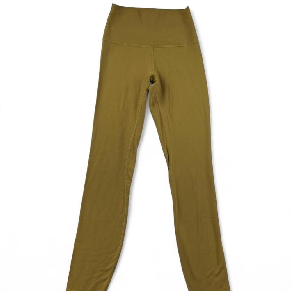 Lululemon High-Waisted Olive Green Leggings | Size 2